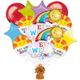 Premium Rainbow & Sunshine Get Well Soon Foil Balloon Bouquet with Balloon Weight, 13pc